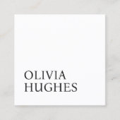 ミニマルクール白黒はっきりした スクエア名刺 (正面)