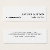 ミニマルクール白黒ヘアピンサロン (正面&裏面)