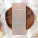 ミニマルグラデーションベージュ&ライトピンク結婚ズ メニュー<br><div class="desc">シンプルグラデーションミニマルBeige & Light Pinkのディナ結婚ーメニューこのシックモダンなメニューエレガントカードはシンプルクラシックで、微妙なグラデーショグラデーションンのフェードと尾の付いたシグニチャーかわいらしスクリプトの書道フォントを持つ。シックなベージュグラデーション&ライトピンクのカラーウェイで表示。裏にかわいらしモノグラム。複数のカラーオプションで使用でき感じる。またはエディタ内でカラーを自由に編集できる(パーソナライズ中にクリックはカスタマイズ、さらに自由に)。さらに詳しく見るには、Chic Paperieの2022年のコレクションを検索結婚し、今年のトレンドデザインや色の全結婚てを見てみよう。</div>