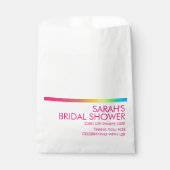 ミニマルグラデーションホログラフィック ブライダルシャワー フェイバーバッグ (正面)