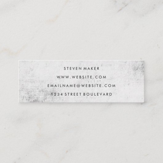 ミニマルグランジスグリーングレー スキニー名刺 (裏面)