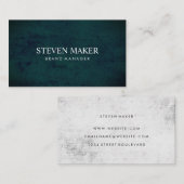 ミニマルグランジリストブルーグリーン 名刺 (正面/裏面)