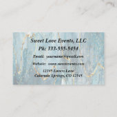 ミニマルグリッターウェディングプランナー名刺 名刺 (裏面)