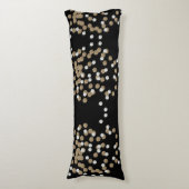 ミニマルグリッターブラックシャンパン金ゴールド紙吹雪 ボディピロー (正面縦)