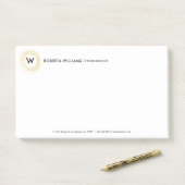 ミニマルグリッター円のロゴ ポストイット (デスク)