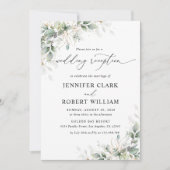 ミニマルグリーンの結婚式招待状 招待状 (正面)