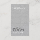 ミニマルグレーモダンリネンの名刺 名刺 (正面)