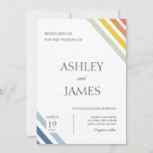 ミニマルゲイレズビアンLGBTQ結婚ズ 招待状 (正面)