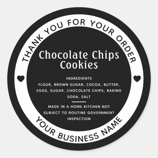 ミニマルコテージ法成分クッキーステッカー ラウンドシール (正面)