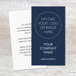 ミニマルコンテンポラリースカスタムロゴNavy Blue 名刺
