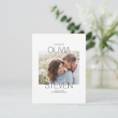 ミニマルコンテンポラリーリストをクリーン日付の写真を保存 セーブザデート (スタンド正面)