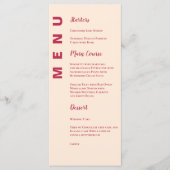 ミニマルコンテンポラリーリストエレガントなウェディングパーティー メニュー (正面)