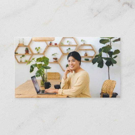 ミニマルコンテンポラリーリストスクリプト名フォトトープ 名刺 (裏面)