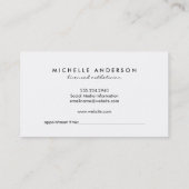 ミニマルコンテンポラリーリストピンクフェイク金ゴールド枠 予約カード (裏面)