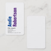 ミニマルコンテンポラリーリストブルー紫 名刺 (正面/裏面)