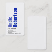 ミニマルコンテンポラリーリストブルー 名刺 (正面/裏面)