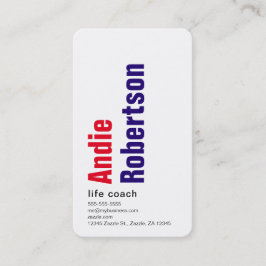 ミニマルコンテンポラリーリスト赤紫 名刺