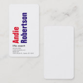 ミニマルコンテンポラリーリスト赤紫 名刺 (正面/裏面)