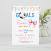 ミニマルゴールまたはボーイズ少年またはガールジェンダーの表示 招待状 (スタンド正面)