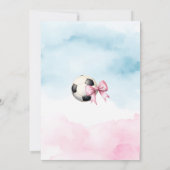 ミニマルゴールまたはボーイズ少年またはガールジェンダーの表示 招待状 (裏面)