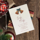 ミニマルゴールデンクリスマスベルジングル 招待状