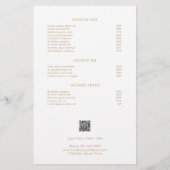 ミニマルゴールドのモダンビジネス価格リスト チラシ (裏面)