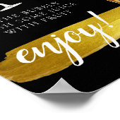 ミニマルゴールドエレガント ブライダル ブランシュ ミモザ バー サイン (角)