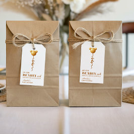 ミニマルゴールドベアバルーンベアリーウェイトタグ ギフトタグ