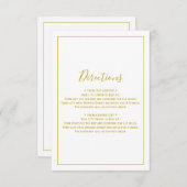 ミニマルゴールド案内カード エンクロージャーカード (正面/裏面)