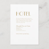 ミニマルゴールド モダンデコ ウェディング アコモデーション エンクロージャーカード (正面)