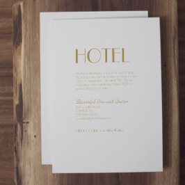 ミニマルゴールド モダンデコ ウェディング アコモデーション エンクロージャーカード