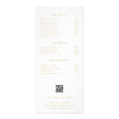 ミニマルゴールドQRコード モダン ラックカード (裏面)