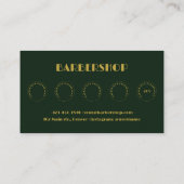 ミニマルサロンディスカウントグリーンバーバーショップ ロイヤリティカード (裏面)