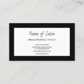 ミニマルサロンプレーン白黒はさみ 名刺 (裏面)