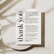 ミニマルサンキューカードとはっきりしたタイポグラフィ