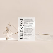 ミニマルサンキューカードとはっきりしたタイポグラフィ サンキューカード