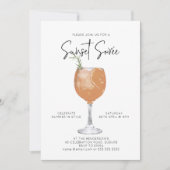 ミニマルサンセットサマーカクテルパーティの招待状 招待状 (正面)