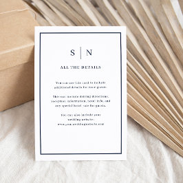 ミニマルシック縁どナ・ブルー結婚ズの詳細 エンクロージャーカード