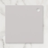 ミニマルシック |ソフトグレー結婚の フェイバータグ (裏面)