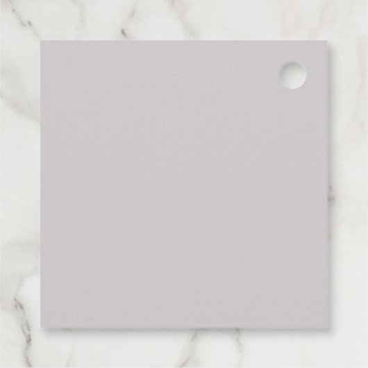 ミニマルシック |ソフトグレー結婚の フェイバータグ (裏面)