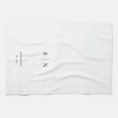 ミニマルシック |白黒モノグラム キッチンタオル (横)