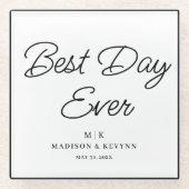 ミニマルシック | 結婚s ガラスコースター (正面)