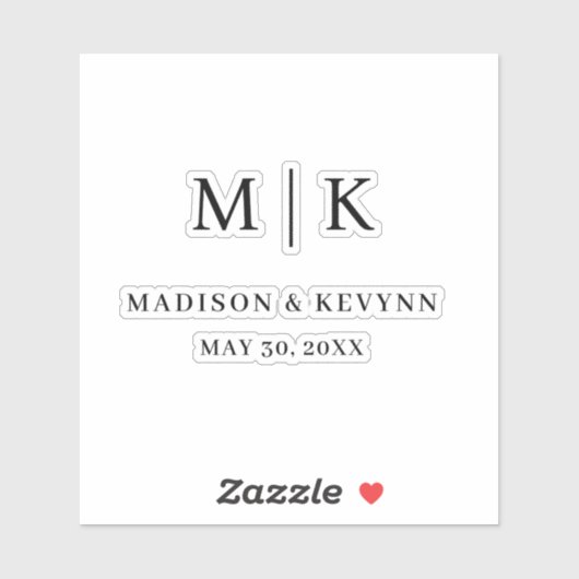 ミニマルシック | 結婚s シール (シート)