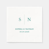 ミニマルシック | 結婚s スタンダードカクテルナプキン (正面)