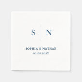 ミニマルシック | 結婚s スタンダードカクテルナプキン (正面)