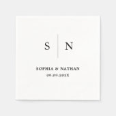ミニマルシック | 結婚s スタンダードカクテルナプキン (正面)