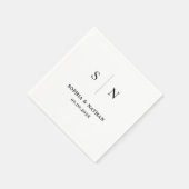 ミニマルシック | 結婚s スタンダードカクテルナプキン (角)