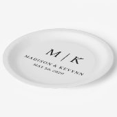 ミニマルシック | 結婚s ペーパープレート (アングル)