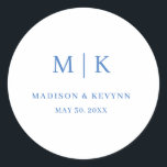 ミニマルシック | 結婚s ラウンドシール<br><div class="desc">シックミニマルな | Bue's 結婚 Roundステックラシッククこれらのエレガント、結婚またはブライダルシャワーのナプキンは、ミニマルなスタイルを醸し出す黒と白のを特徴としている。イニシャルやモノグラムを追加して完全に自分のものにする。</div>