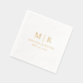 ミニマルシック | 結婚s 箔ナプキン (左)